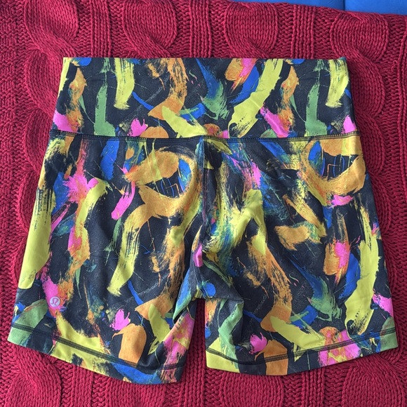 Lululemon Wunder Train High-Rise Short 6" Undertone Black Multi Sz 14! - Picture 6 of 8